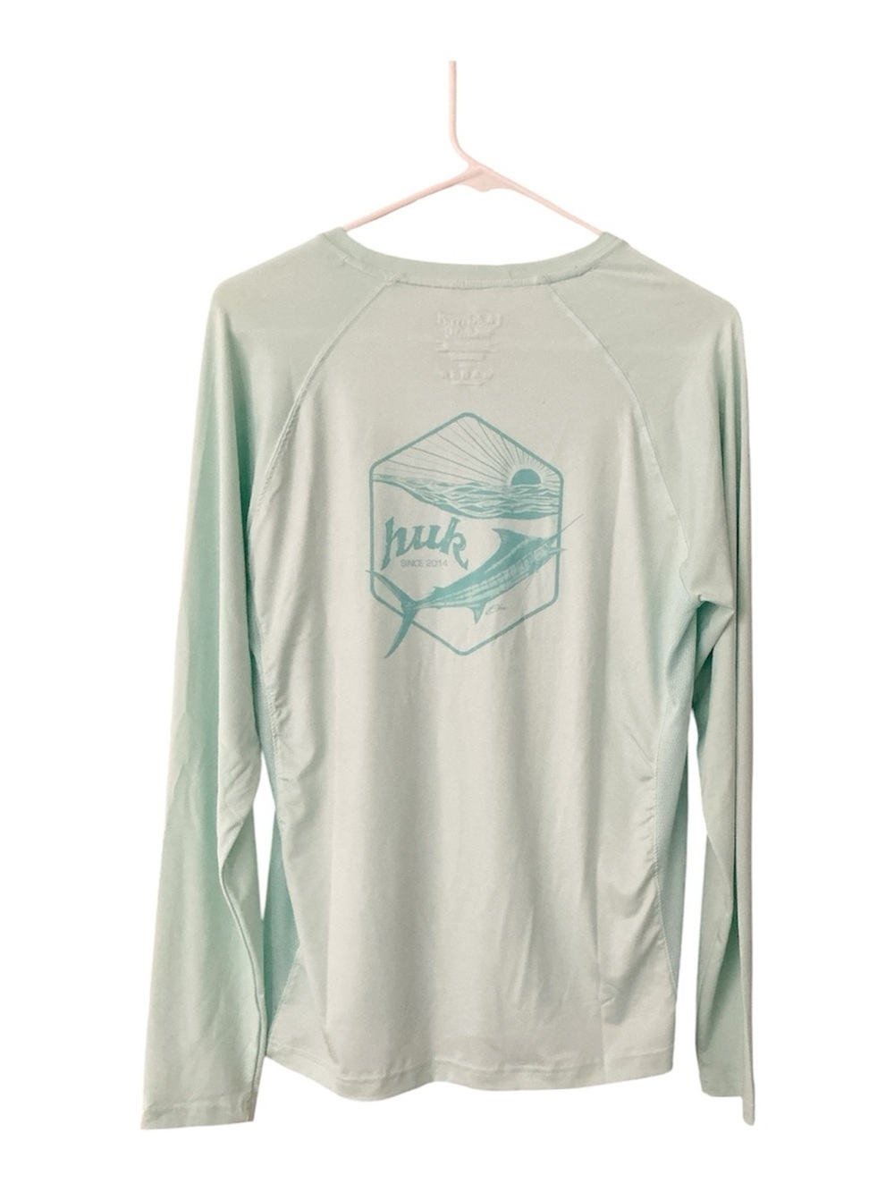 Huk Long Sleeve Performance Tee - Light Mint - XL - Picture 2 of 4